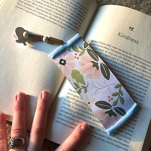Whimsical Bookmark with Wooden Bird Charm